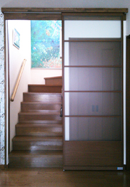 after リビング階段の昇り口2